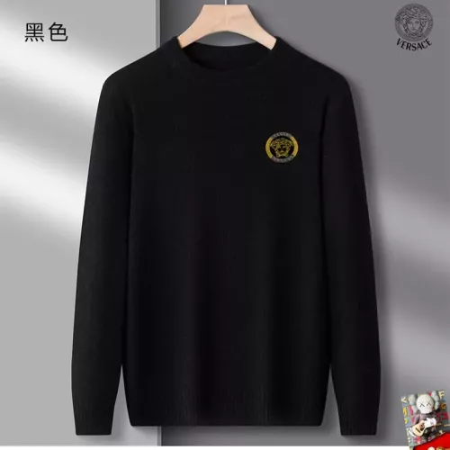 Wholesale Versace Sweaters Long Sleeved For Men #1375778 $42.00 USD, Wholesale Quality Replica Versace Sweaters