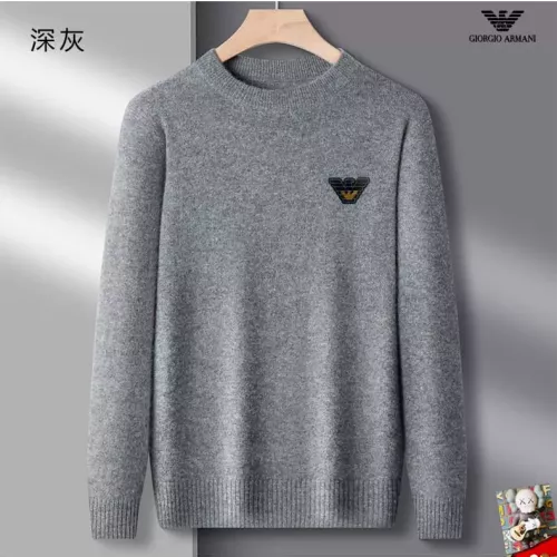 Wholesale Armani Sweaters Long Sleeved For Men #1375781 $42.00 USD, Wholesale Quality Replica Armani Sweaters