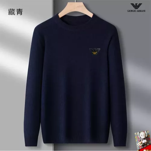 Wholesale Armani Sweaters Long Sleeved For Men #1375786 $42.00 USD, Wholesale Quality Replica Armani Sweaters