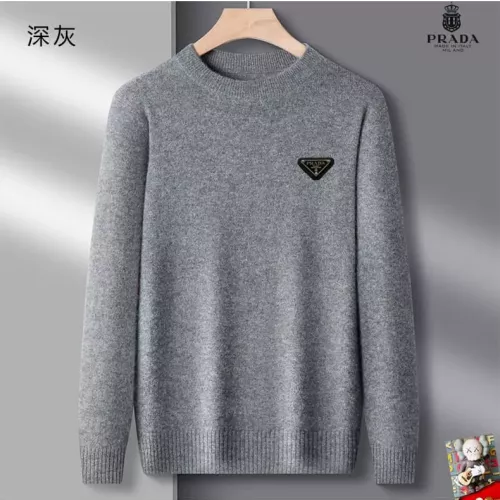 Wholesale Prada Sweaters Long Sleeved For Men #1375808 $42.00 USD, Wholesale Quality Replica Prada Sweaters