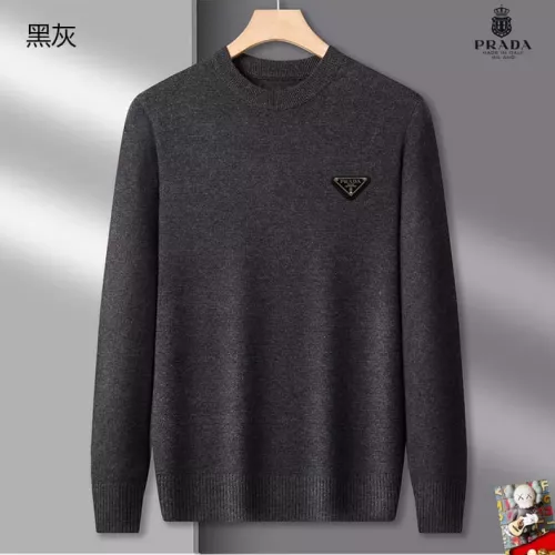 Wholesale Prada Sweaters Long Sleeved For Men #1375811 $42.00 USD, Wholesale Quality Replica Prada Sweaters