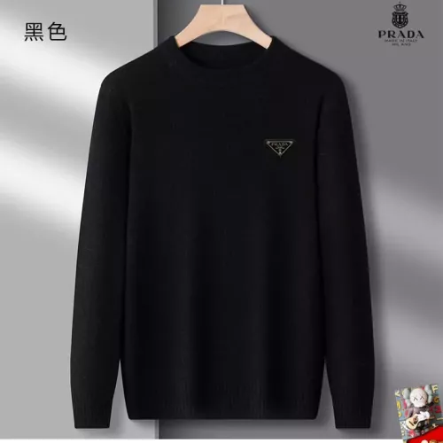Wholesale Prada Sweaters Long Sleeved For Men #1375813 $42.00 USD, Wholesale Quality Replica Prada Sweaters