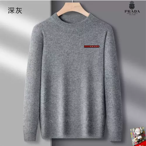 Wholesale Prada Sweaters Long Sleeved For Men #1375817 $42.00 USD, Wholesale Quality Replica Prada Sweaters