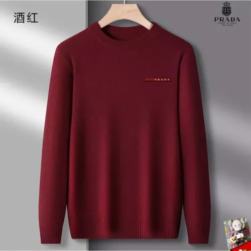 Wholesale Prada Sweaters Long Sleeved For Men #1375818 $42.00 USD, Wholesale Quality Replica Prada Sweaters