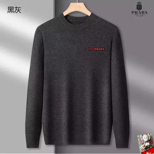 Wholesale Prada Sweaters Long Sleeved For Men #1375821 $42.00 USD, Wholesale Quality Replica Prada Sweaters