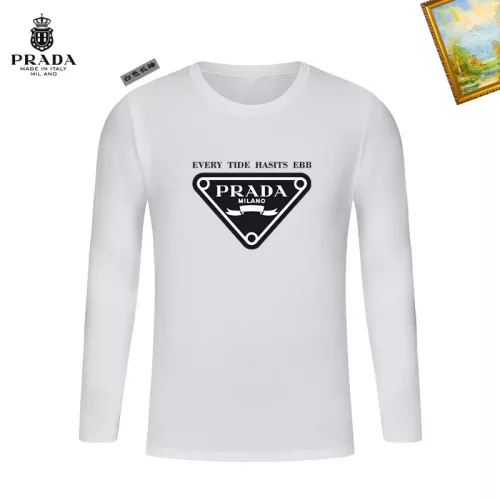 Wholesale Prada T-Shirts Long Sleeved For Unisex #1375953 $34.00 USD, Wholesale Quality Replica Prada T-Shirts