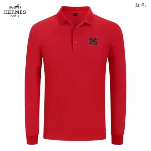 Wholesale Hermes T-Shirts Long Sleeved For Men #1376055 $40.00 USD, Wholesale Quality Replica Hermes T-Shirts
