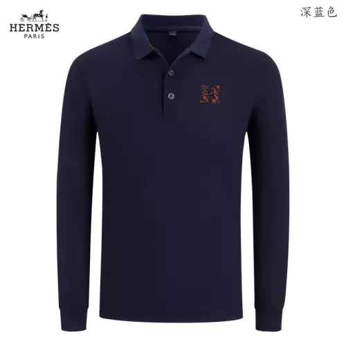 Wholesale Hermes T-Shirts Long Sleeved For Men #1376057 $40.00 USD, Wholesale Quality Replica Hermes T-Shirts
