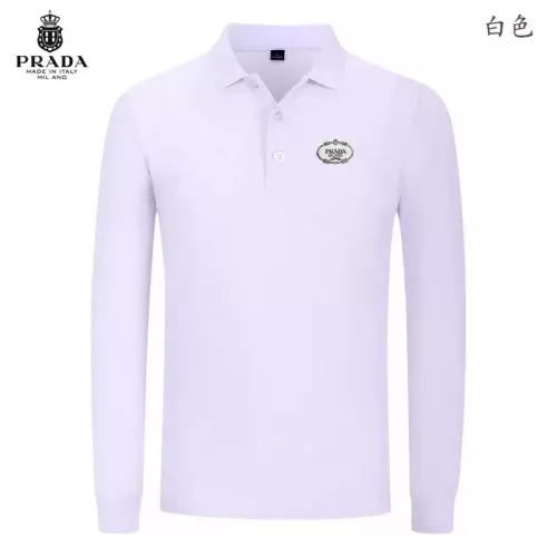 Wholesale Prada T-Shirts Long Sleeved For Men #1376064 $40.00 USD, Wholesale Quality Replica Prada T-Shirts