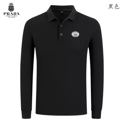 Wholesale Prada T-Shirts Long Sleeved For Men #1376069 $40.00 USD, Wholesale Quality Replica Prada T-Shirts