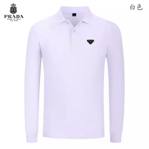 Wholesale Prada T-Shirts Long Sleeved For Men #1376086 $40.00 USD, Wholesale Quality Replica Prada T-Shirts