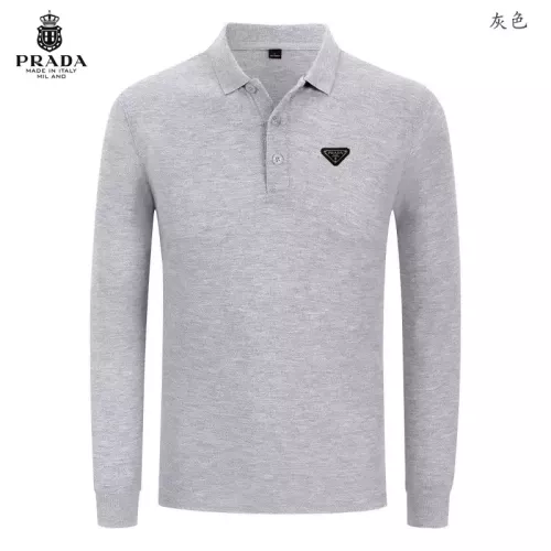 Wholesale Prada T-Shirts Long Sleeved For Men #1376087 $40.00 USD, Wholesale Quality Replica Prada T-Shirts