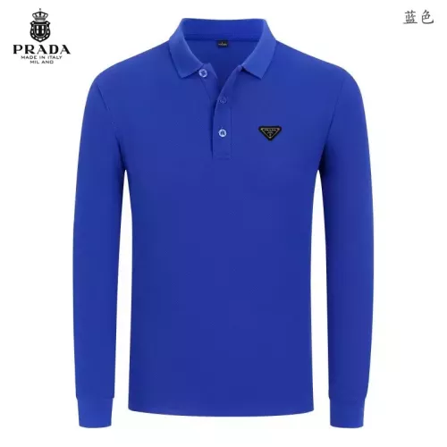 Wholesale Prada T-Shirts Long Sleeved For Men #1376089 $40.00 USD, Wholesale Quality Replica Prada T-Shirts