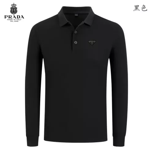 Wholesale Prada T-Shirts Long Sleeved For Men #1376091 $40.00 USD, Wholesale Quality Replica Prada T-Shirts