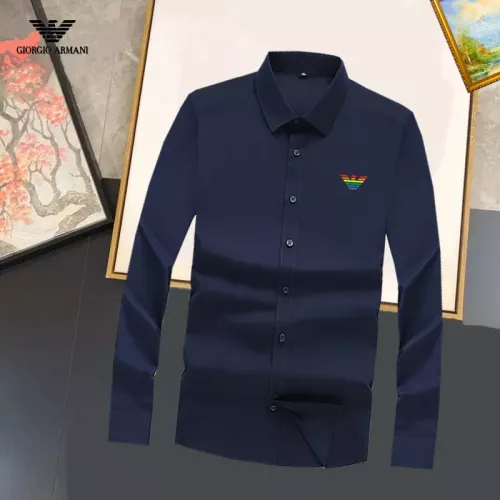 Wholesale Armani Shirts Long Sleeved For Unisex #1376205 $40.00 USD, Wholesale Quality Replica Armani Shirts