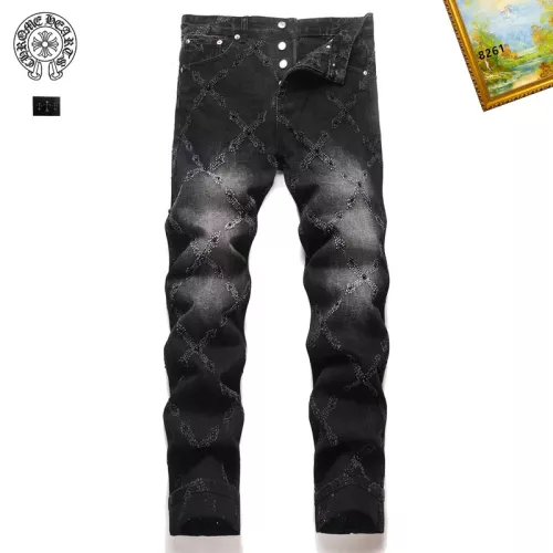 Wholesale Chrome Hearts Jeans For Men #1376387 $48.00 USD, Wholesale Quality Replica Chrome Hearts Jeans