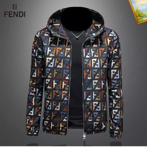 Wholesale Fendi Jackets Long Sleeved For Men #1376427 $82.00 USD, Wholesale Quality Replica Fendi Jackets