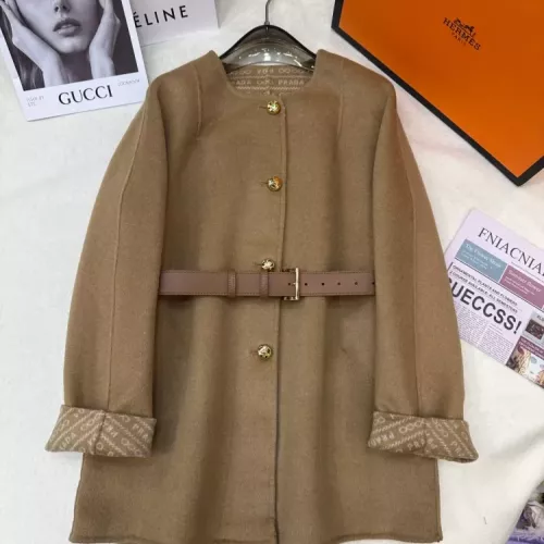 Wholesale Prada Coat Long Sleeved For Women #1376600 $350.41 USD, Wholesale Quality Replica Prada Coat