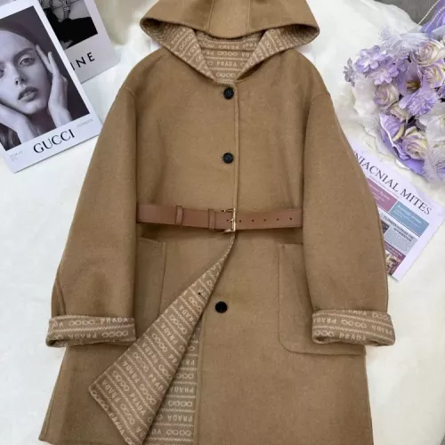 Wholesale Prada Coat Long Sleeved For Women #1376602 $350.41 USD, Wholesale Quality Replica Prada Coat