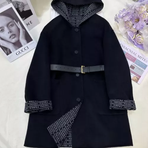 Wholesale Prada Coat Long Sleeved For Women #1376604 $350.41 USD, Wholesale Quality Replica Prada Coat