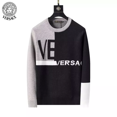 Wholesale Versace Sweaters Long Sleeved For Men #1376671 $45.00 USD, Wholesale Quality Replica Versace Sweaters