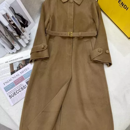 Wholesale Fendi Coat Long Sleeved For Women #1376682 $409.92 USD, Wholesale Quality Replica Fendi Coat