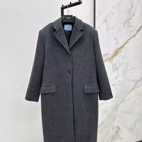 Wholesale Prada Coat Long Sleeved For Women #1376683 $245.00 USD, Wholesale Quality Replica Prada Coat