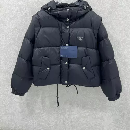 Wholesale Prada Down Feather Coat Long Sleeved For Women #1376685 $170.00 USD, Wholesale Quality Replica Prada Down Feather Coat