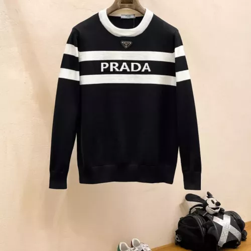 Wholesale Prada Sweaters Long Sleeved For Men #1377320 $92.00 USD, Wholesale Quality Replica Prada Sweaters