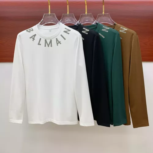 Replica Balmain T-Shirts Long Sleeved For Men #1377477 $72.00 USD for Wholesale