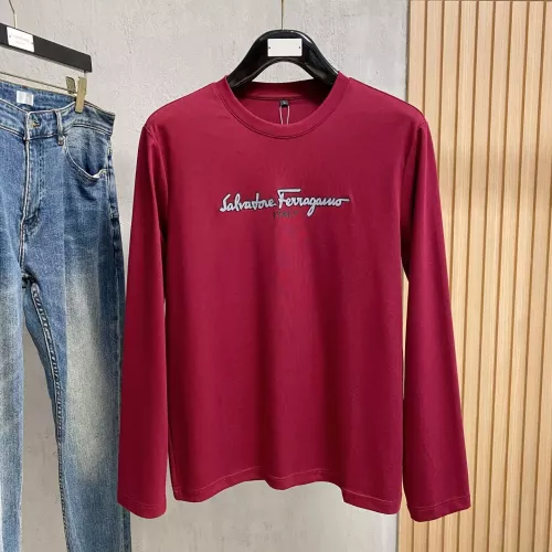 Wholesale Salvatore Ferragamo T-Shirts Long Sleeved For Men #1377493 $76.00 USD, Wholesale Quality Replica Salvatore Ferragamo T-Shirts