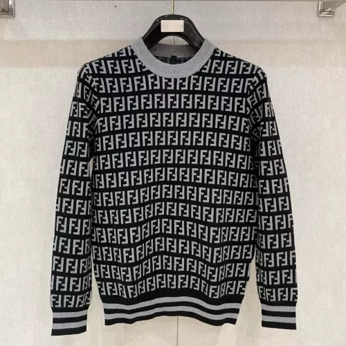 Wholesale Fendi Sweaters Long Sleeved For Men #1377593 $88.00 USD, Wholesale Quality Replica Fendi Sweaters