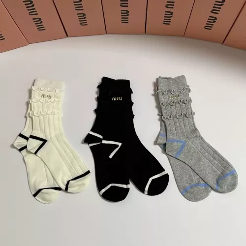 Wholesale MIU MIU Socks #1377799 $32.00 USD, Wholesale Quality Replica MIU MIU Socks