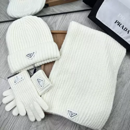 Wholesale Prada Hat and Scarf and Glove Set #1378246 $48.00 USD, Wholesale Quality Replica Prada Hat and Scarf and Glove Set