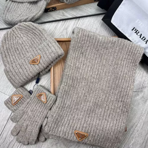 Wholesale Prada Hat and Scarf and Glove Set #1378248 $48.00 USD, Wholesale Quality Replica Prada Hat and Scarf and Glove Set