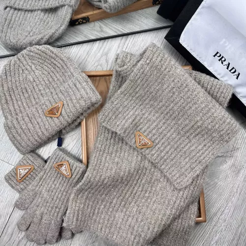 Replica Prada Hat and Scarf and Glove Set #1378248 $48.00 USD for Wholesale