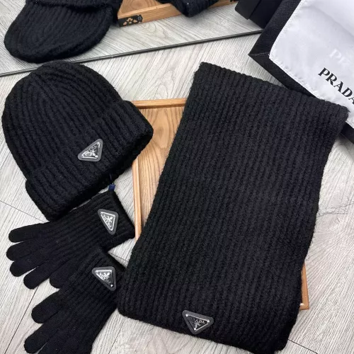 Wholesale Prada Hat and Scarf and Glove Set #1378250 $48.00 USD, Wholesale Quality Replica Prada Hat and Scarf and Glove Set