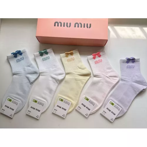 Wholesale MIU MIU Socks For Women #1378401 $25.00 USD, Wholesale Quality Replica MIU MIU Socks