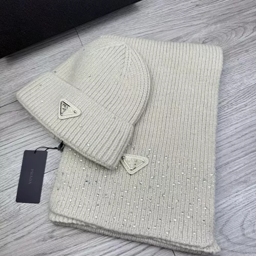 Wholesale Prada Hat and Scarf Set #1378467 $48.00 USD, Wholesale Quality Replica Prada Hat and Scarf and Glove Set