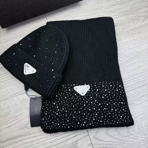 Wholesale Prada Hat and Scarf Set #1378468 $48.00 USD, Wholesale Quality Replica Prada Hat and Scarf and Glove Set