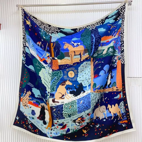 Wholesale Hermes Silk Squares #1379421 $85.00 USD, Wholesale Quality Replica Hermes Scarf