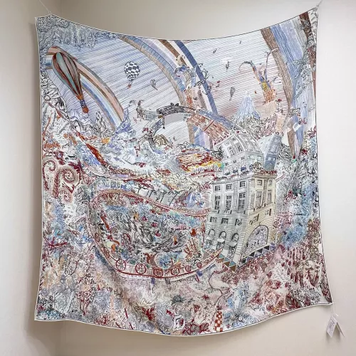 Wholesale Hermes Silk Squares #1379498 $85.00 USD, Wholesale Quality Replica Hermes Scarf