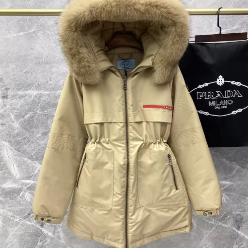 Wholesale Prada Down Feather Coat Long Sleeved For Women #1380224 $247.93 USD, Wholesale Quality Replica Prada Down Feather Coat