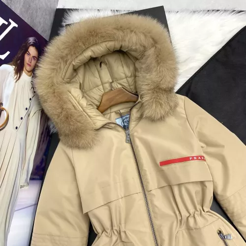 Replica Prada Down Feather Coat Long Sleeved For Women #1380224 $247.93 USD for Wholesale
