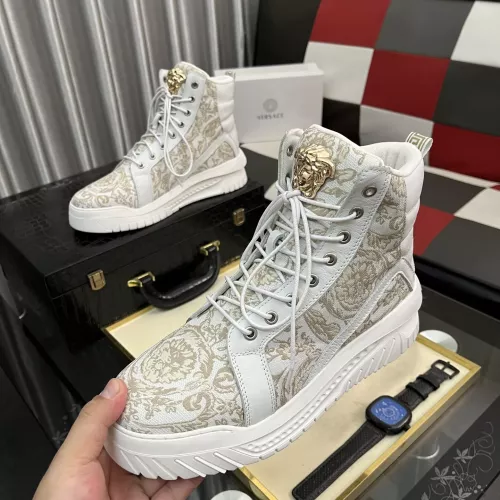 Wholesale Versace High Tops Shoes For Men #1380515 $88.00 USD, Wholesale Quality Replica Versace High Tops Shoes