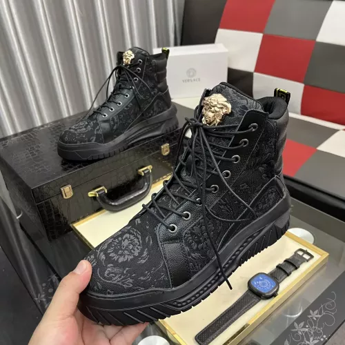 Wholesale Versace High Tops Shoes For Men #1380516 $88.00 USD, Wholesale Quality Replica Versace High Tops Shoes