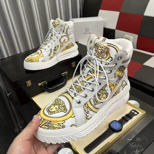 Wholesale Versace High Tops Shoes For Men #1380517 $88.00 USD, Wholesale Quality Replica Versace High Tops Shoes