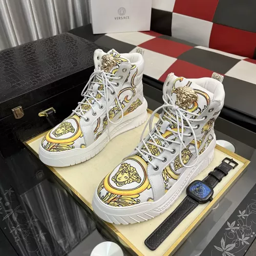 Replica Versace High Tops Shoes For Men #1380517 $88.00 USD for Wholesale
