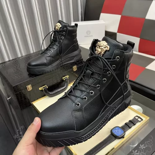 Wholesale Versace High Tops Shoes For Men #1380519 $88.00 USD, Wholesale Quality Replica Versace High Tops Shoes