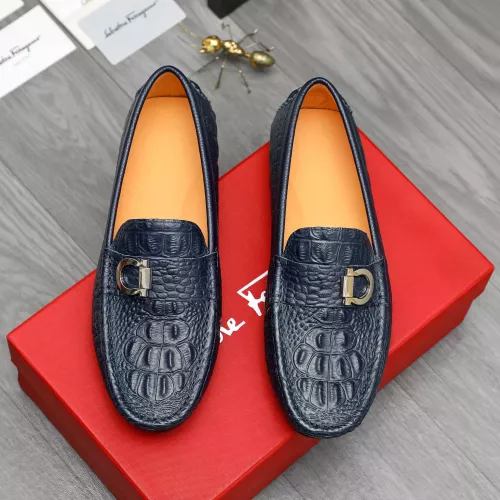 Replica Salvatore Ferragamo Leather Shoes For Men #1380524 $76.00 USD for Wholesale
